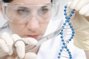 Literal cutting of DNA (model) Gene therapy